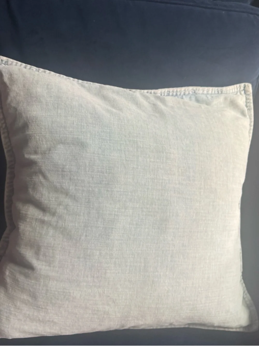 West Elm Pillow 20x20 includes insert Light Blue Linen Throw PillowHome Accents